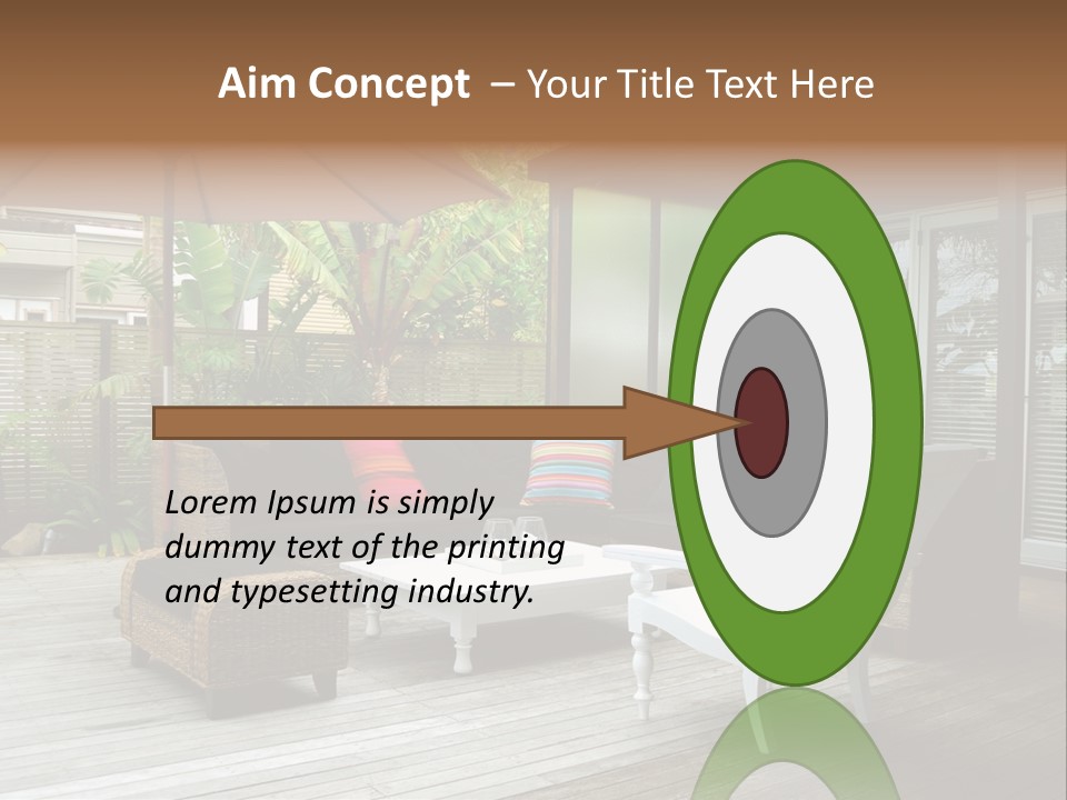 Stylish Outdoor Terrace PowerPoint Template