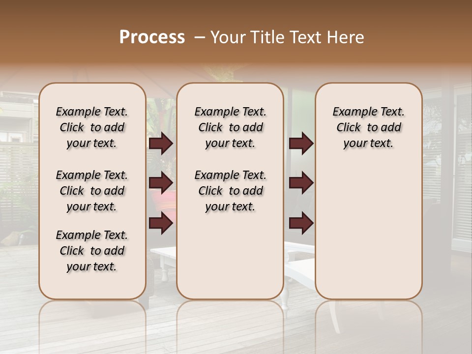 Stylish Outdoor Terrace PowerPoint Template