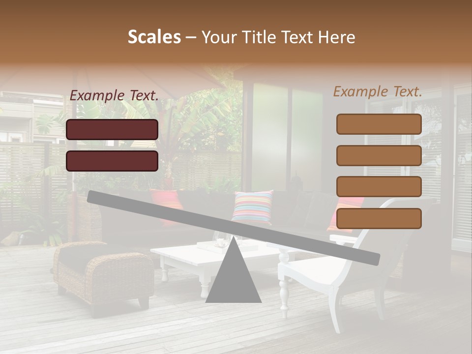 Stylish Outdoor Terrace PowerPoint Template