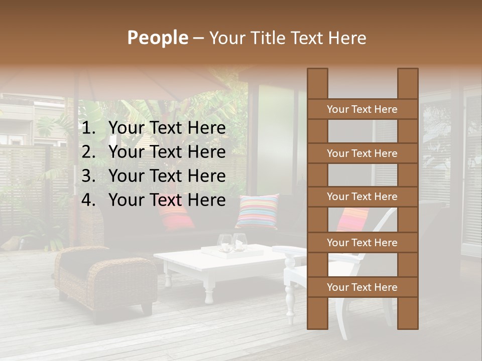 Stylish Outdoor Terrace PowerPoint Template
