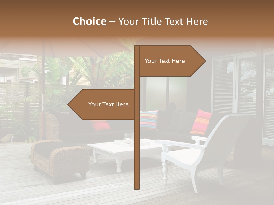 Stylish Outdoor Terrace PowerPoint Template
