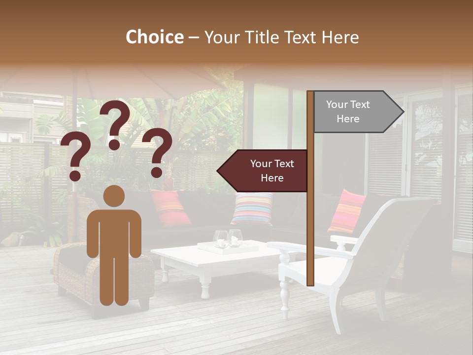 Stylish Outdoor Terrace PowerPoint Template