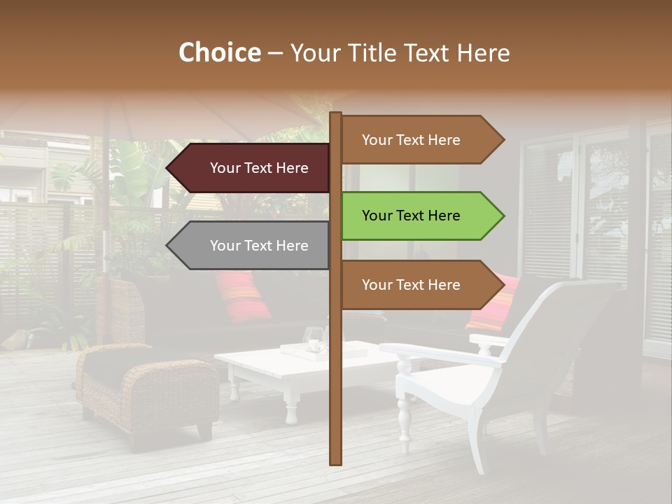 Stylish Outdoor Terrace PowerPoint Template
