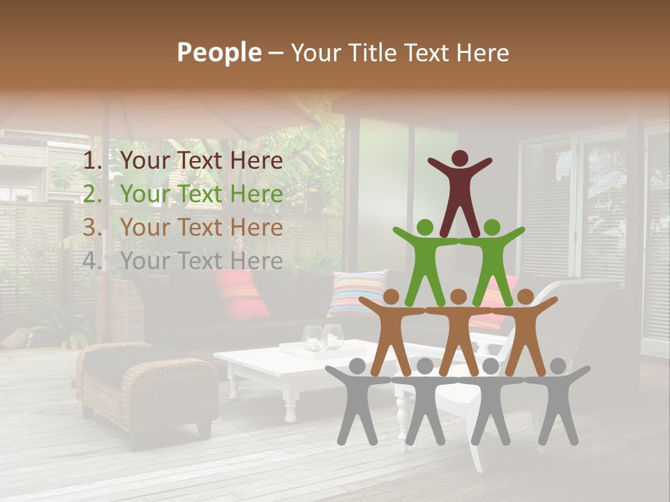 Stylish Outdoor Terrace PowerPoint Template