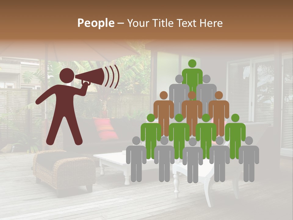 Stylish Outdoor Terrace PowerPoint Template