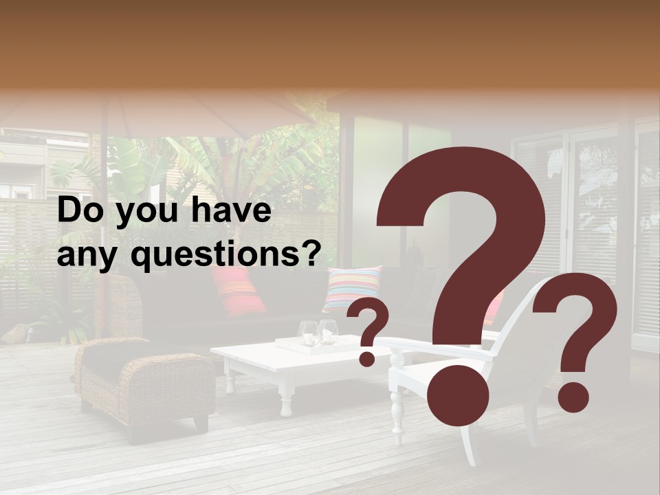 Stylish Outdoor Terrace PowerPoint Template