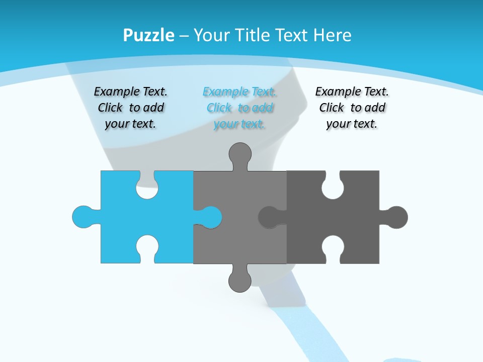 Marker And Check Mark Isolated On White Background PowerPoint Template