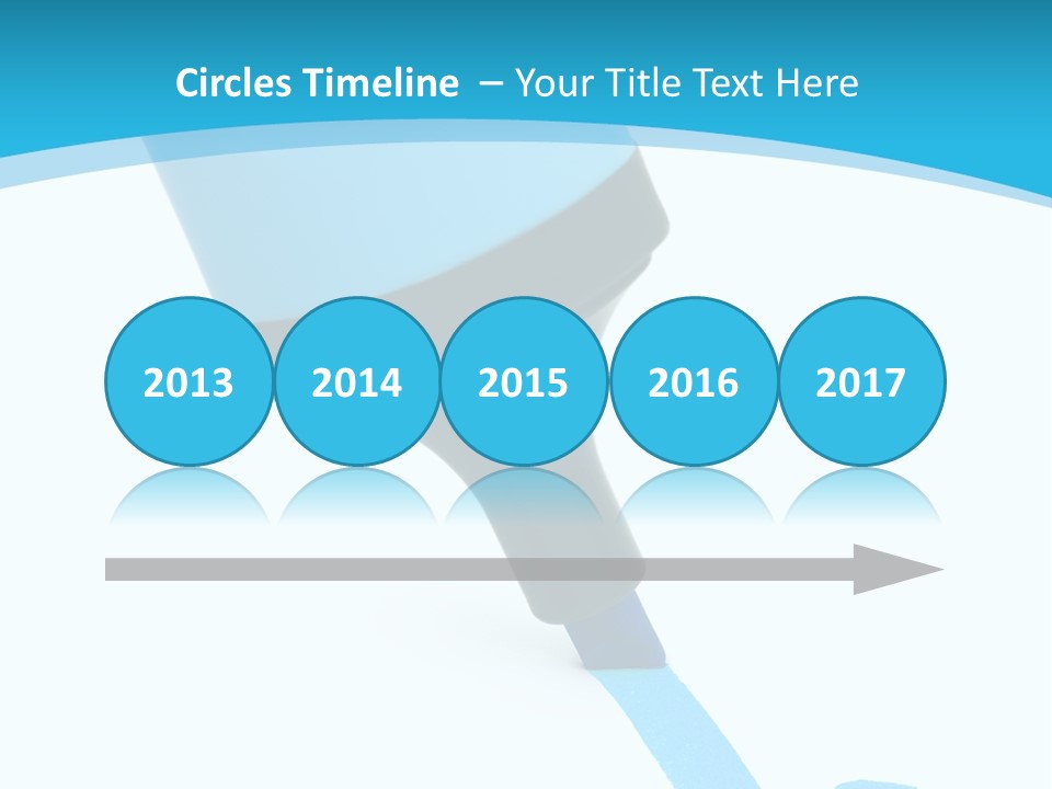 Marker And Check Mark Isolated On White Background PowerPoint Template