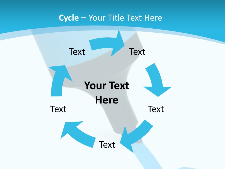 Marker And Check Mark Isolated On White Background PowerPoint Template