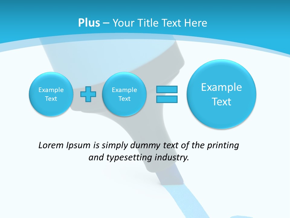 Marker And Check Mark Isolated On White Background PowerPoint Template