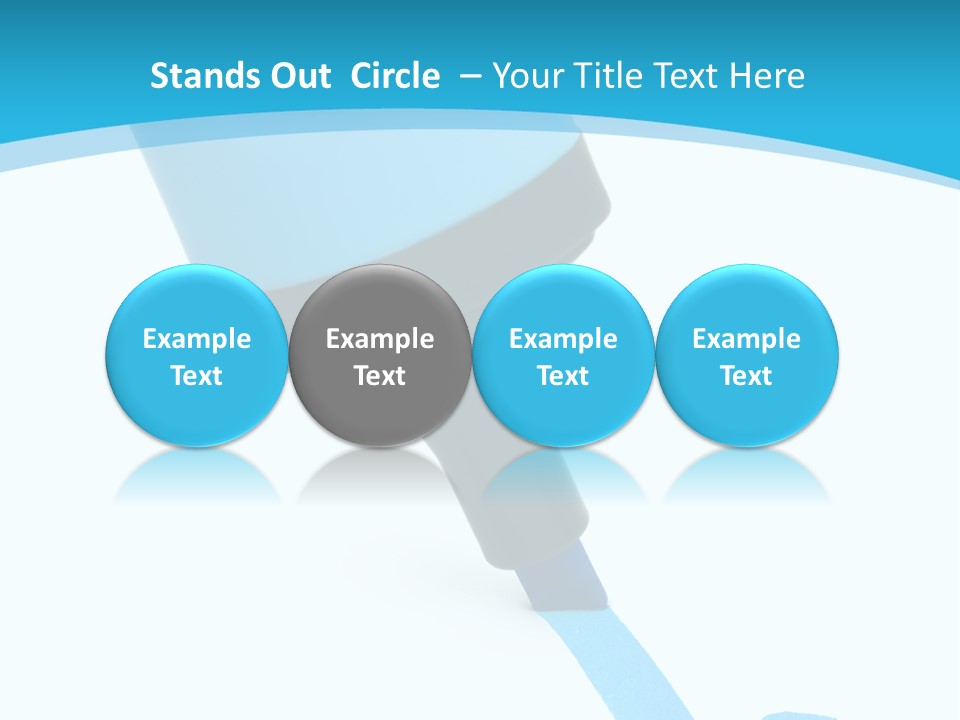 Marker And Check Mark Isolated On White Background PowerPoint Template