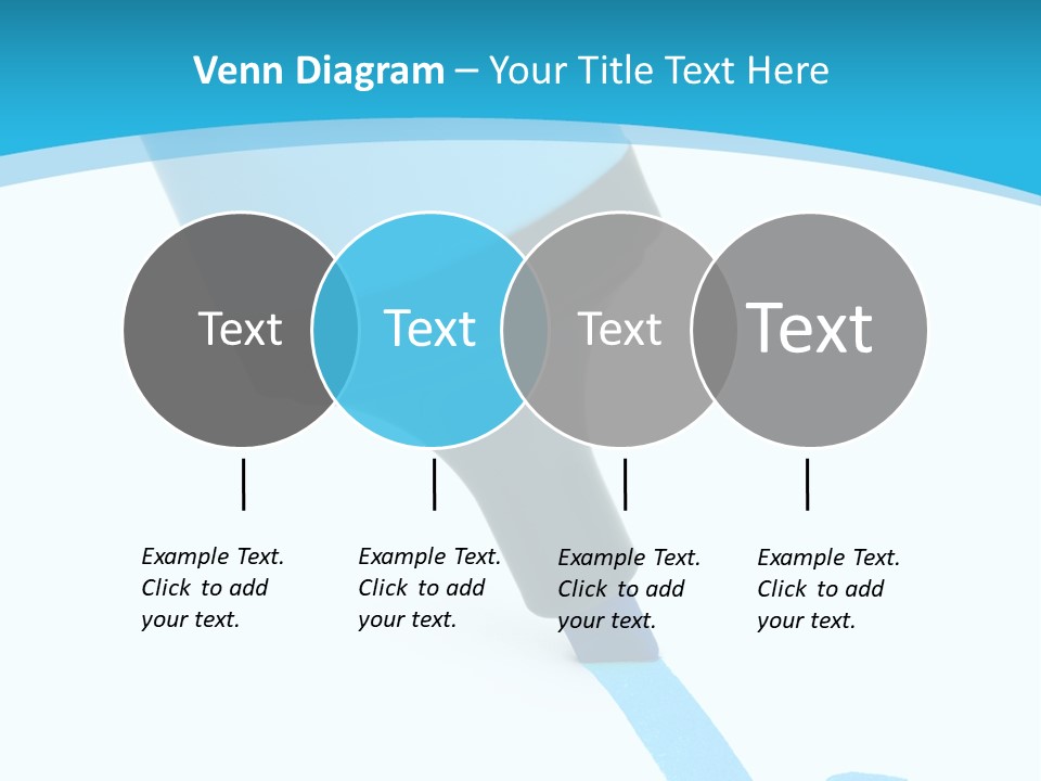 Marker And Check Mark Isolated On White Background PowerPoint Template