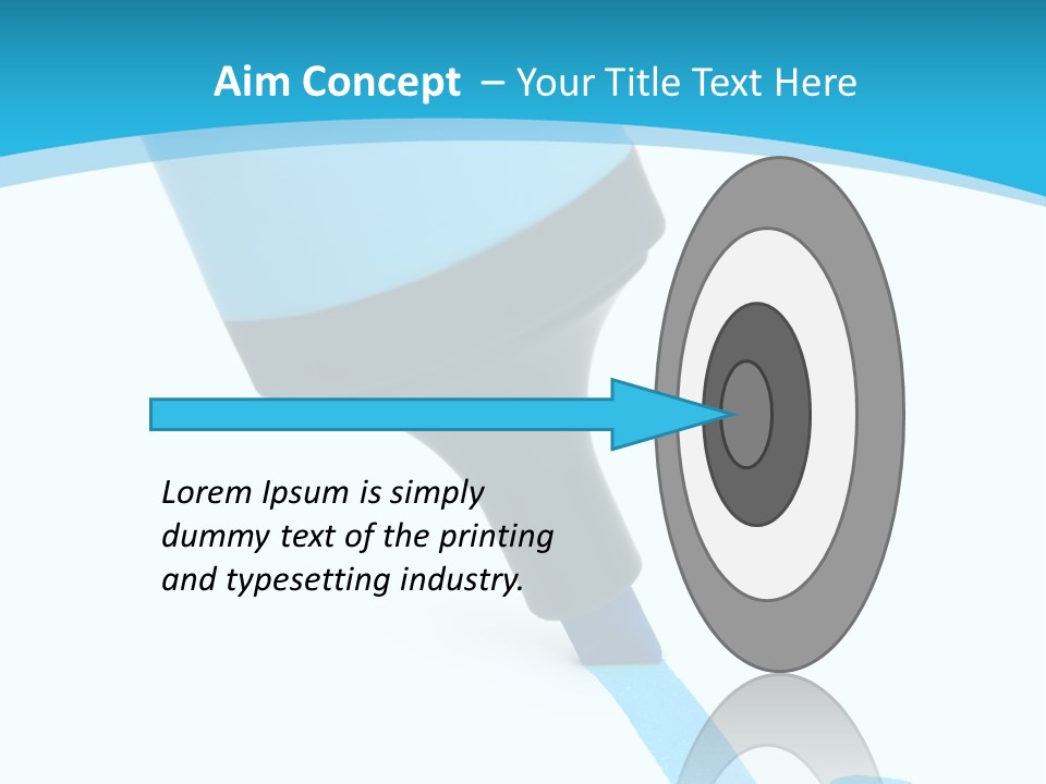 Marker And Check Mark Isolated On White Background PowerPoint Template