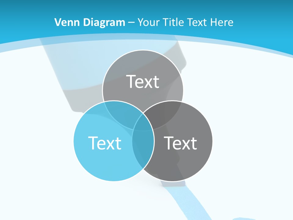 Marker And Check Mark Isolated On White Background PowerPoint Template