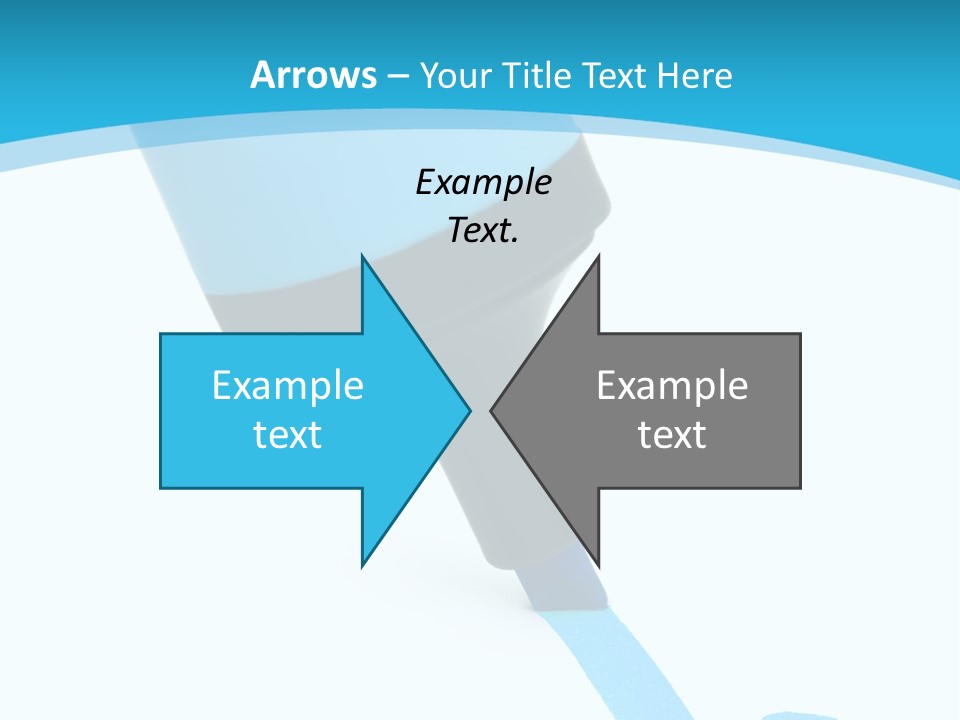 Marker And Check Mark Isolated On White Background PowerPoint Template