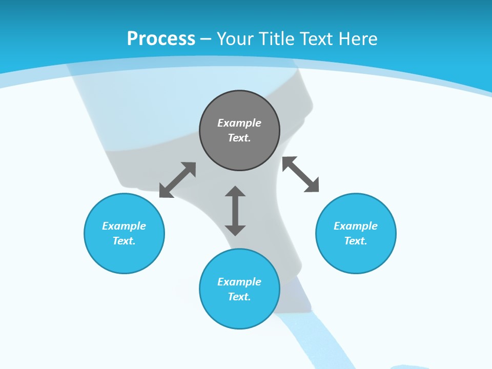 Marker And Check Mark Isolated On White Background PowerPoint Template