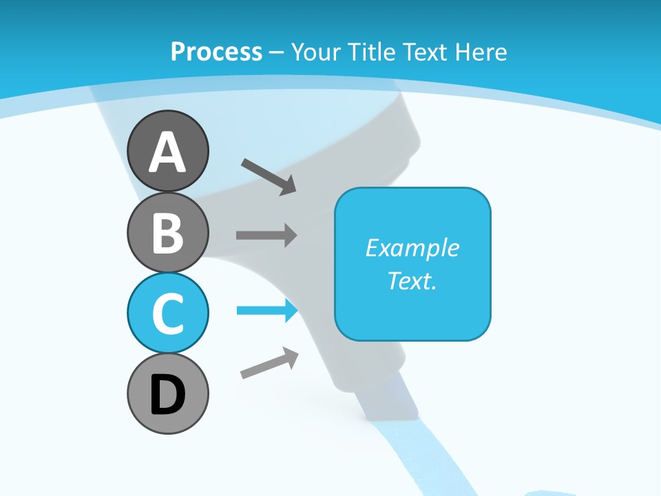 Marker And Check Mark Isolated On White Background PowerPoint Template