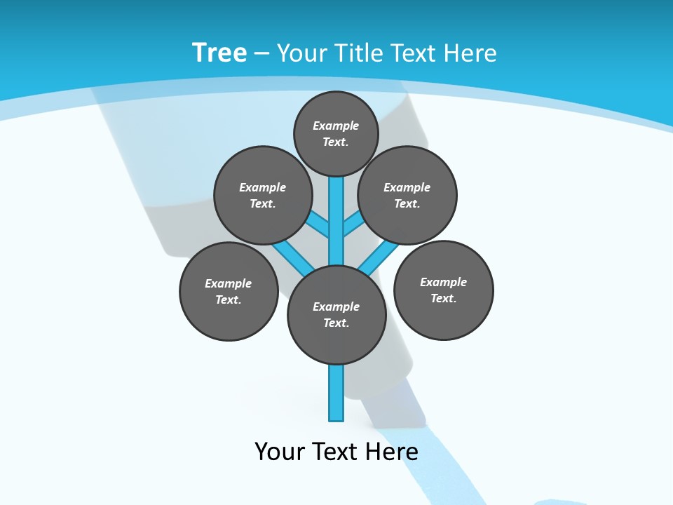 Marker And Check Mark Isolated On White Background PowerPoint Template