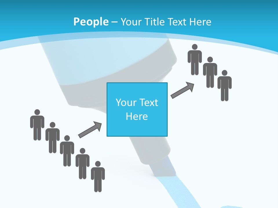 Marker And Check Mark Isolated On White Background PowerPoint Template