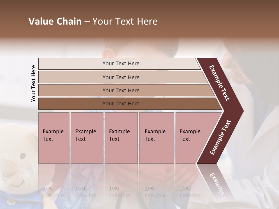 Senior Female Doctor Examining Happy Child, Smiling. PowerPoint Template