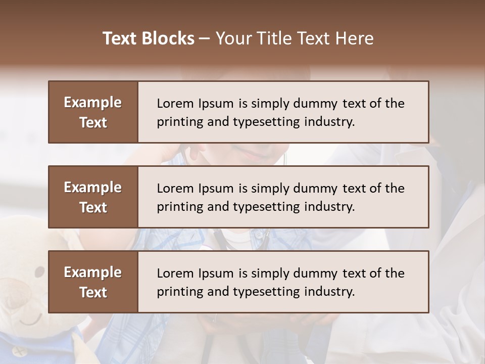 Senior Female Doctor Examining Happy Child, Smiling. PowerPoint Template