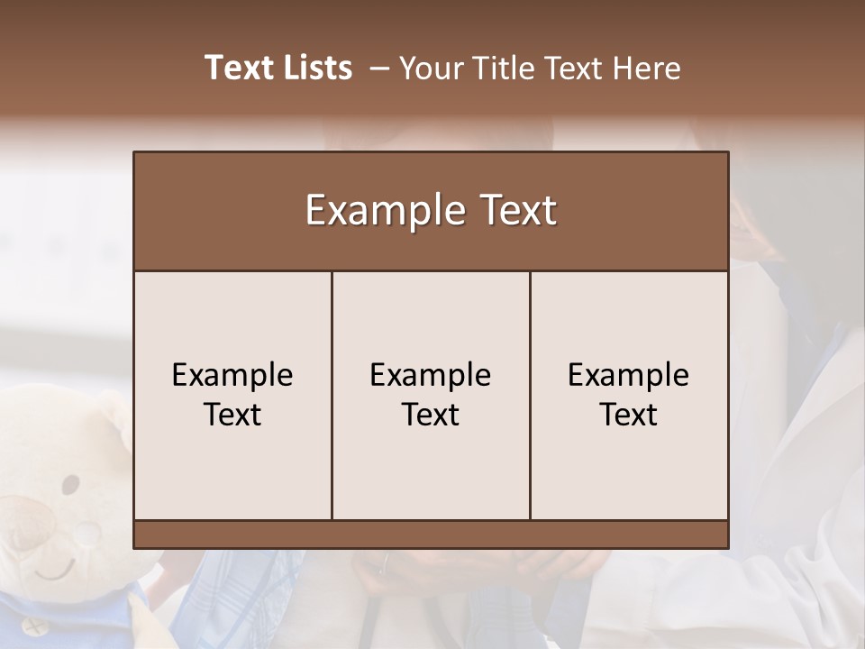 Senior Female Doctor Examining Happy Child, Smiling. PowerPoint Template