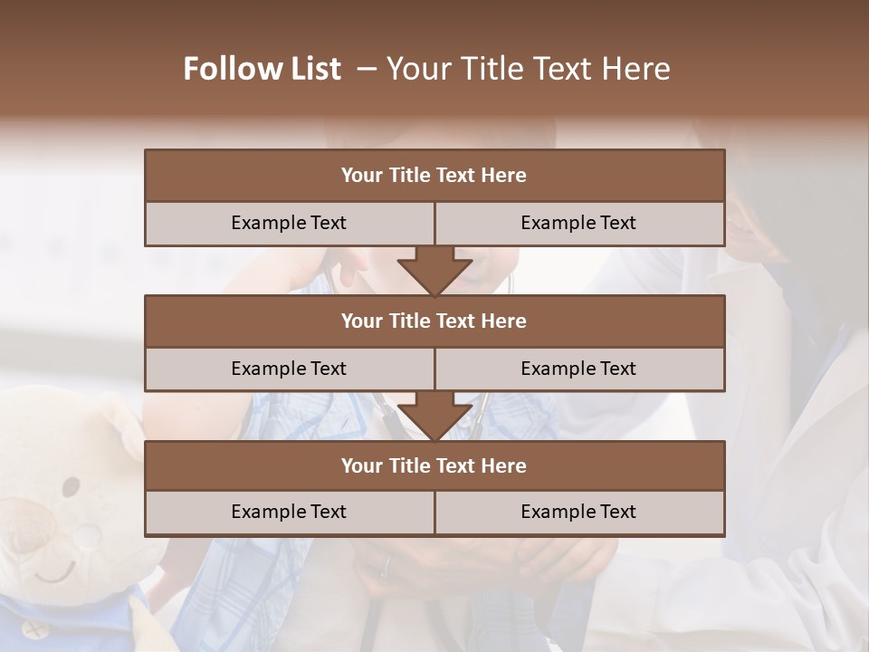 Senior Female Doctor Examining Happy Child, Smiling. PowerPoint Template