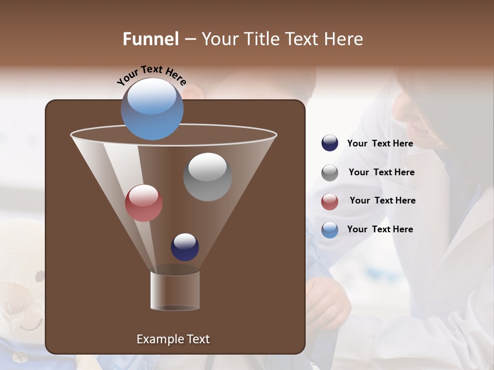 Senior Female Doctor Examining Happy Child, Smiling. PowerPoint Template