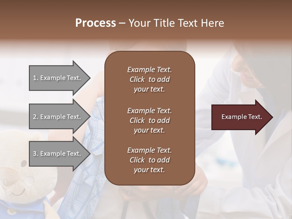 Senior Female Doctor Examining Happy Child, Smiling. PowerPoint Template