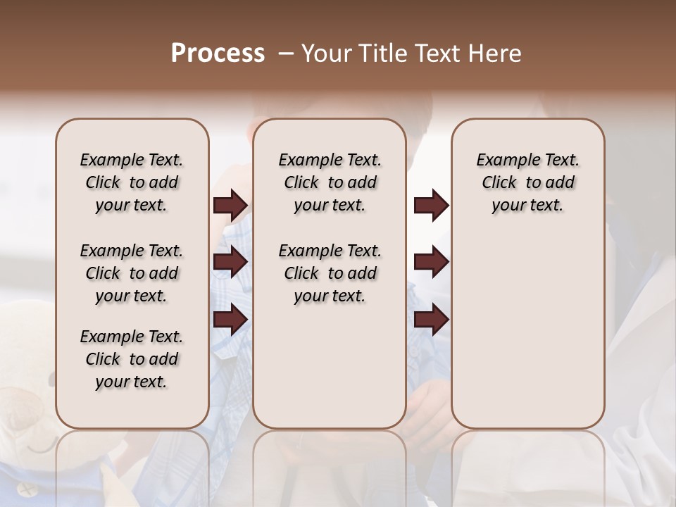Senior Female Doctor Examining Happy Child, Smiling. PowerPoint Template