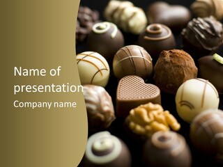 Delicious Chocolate Pralines PowerPoint Template
