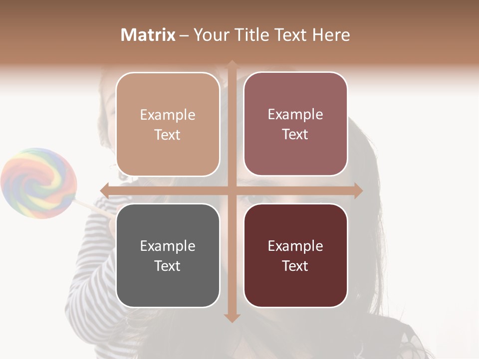 Kids With Lollipop On A White Background PowerPoint Template