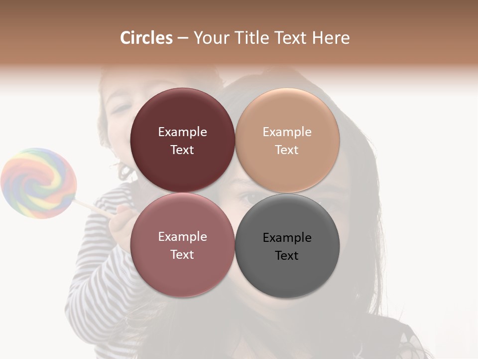 Kids With Lollipop On A White Background PowerPoint Template