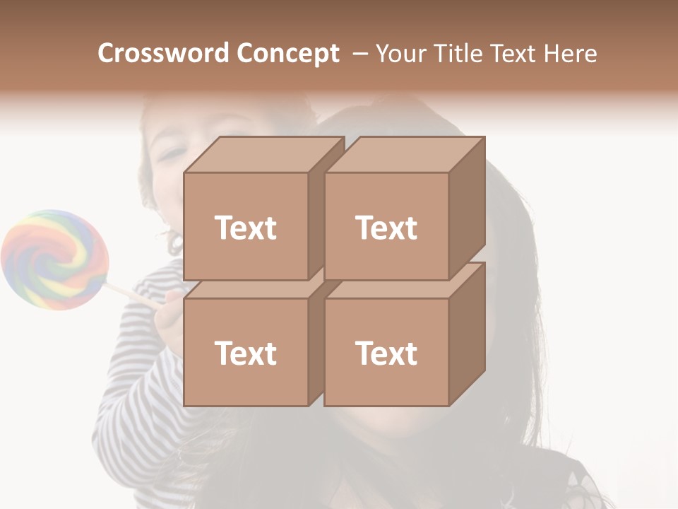 Kids With Lollipop On A White Background PowerPoint Template