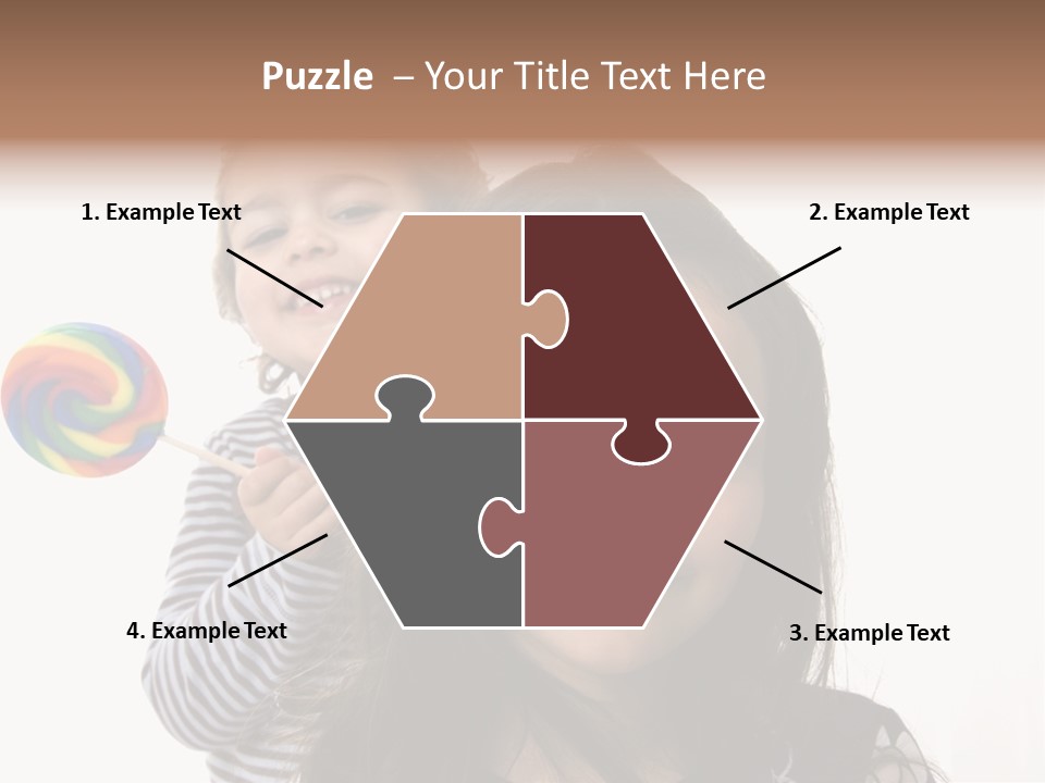 Kids With Lollipop On A White Background PowerPoint Template