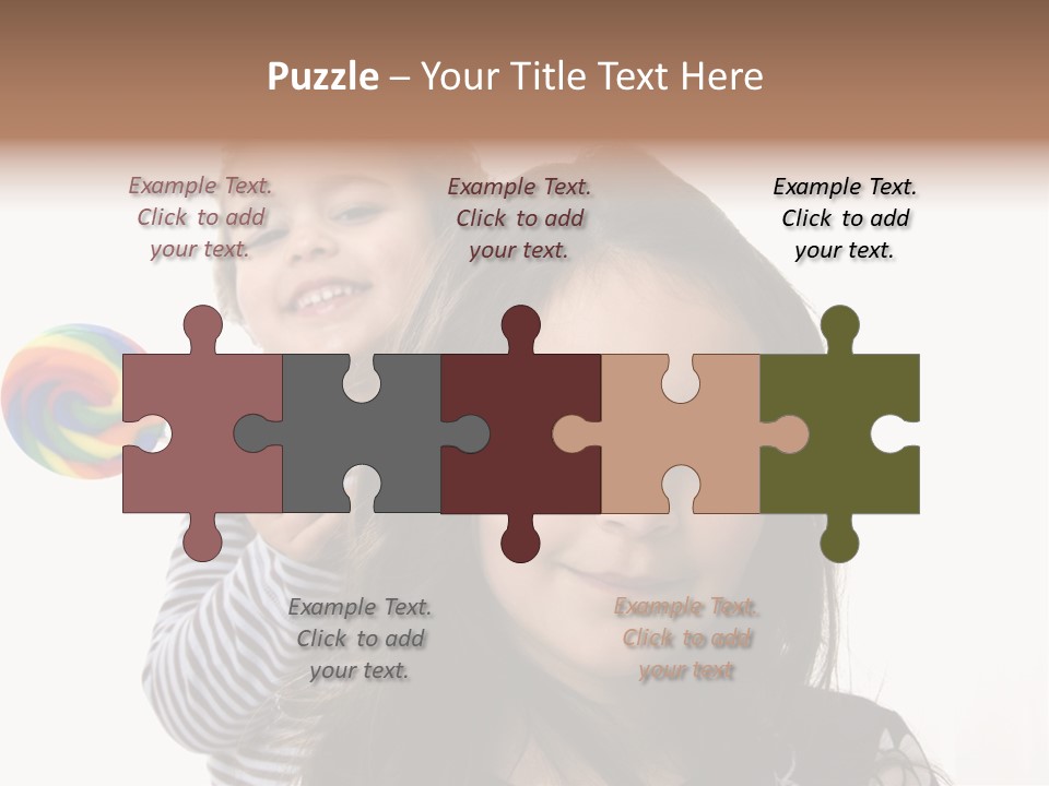 Kids With Lollipop On A White Background PowerPoint Template