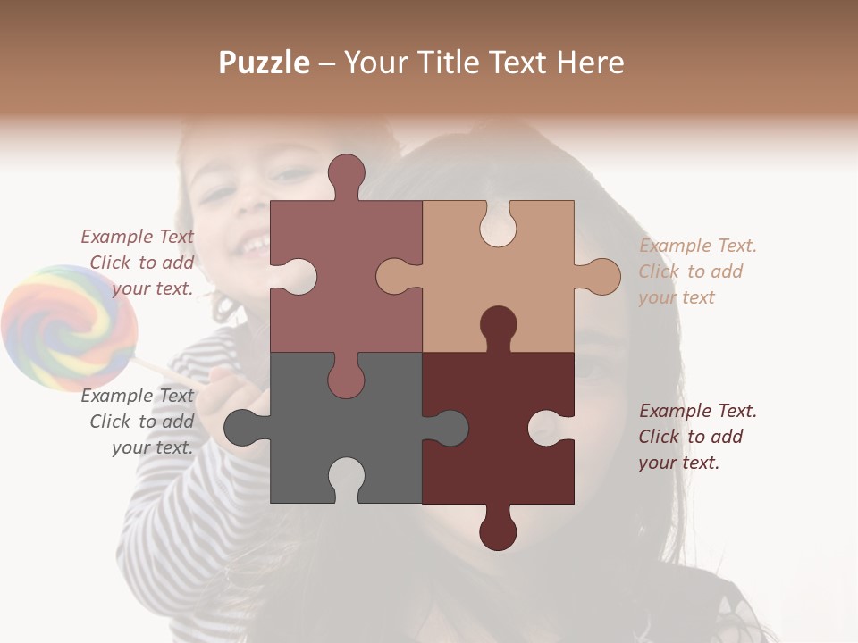 Kids With Lollipop On A White Background PowerPoint Template