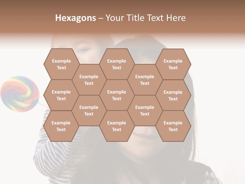 Kids With Lollipop On A White Background PowerPoint Template