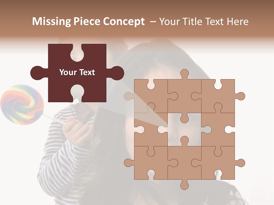 Kids With Lollipop On A White Background PowerPoint Template