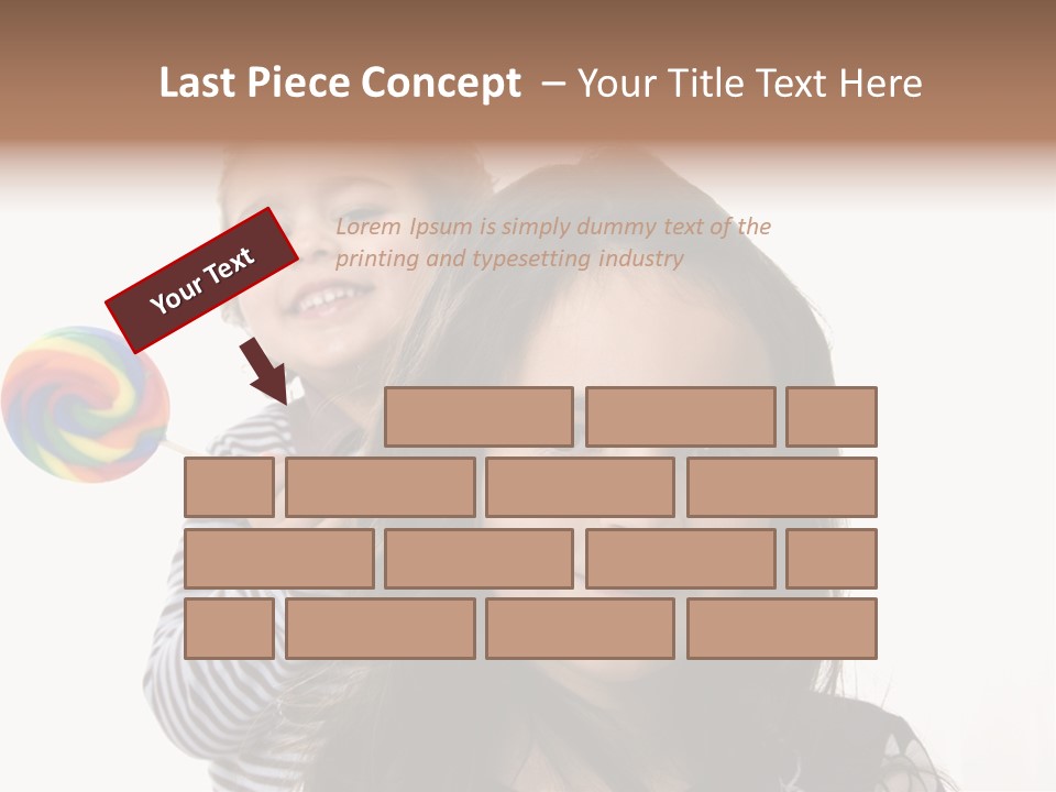 Kids With Lollipop On A White Background PowerPoint Template