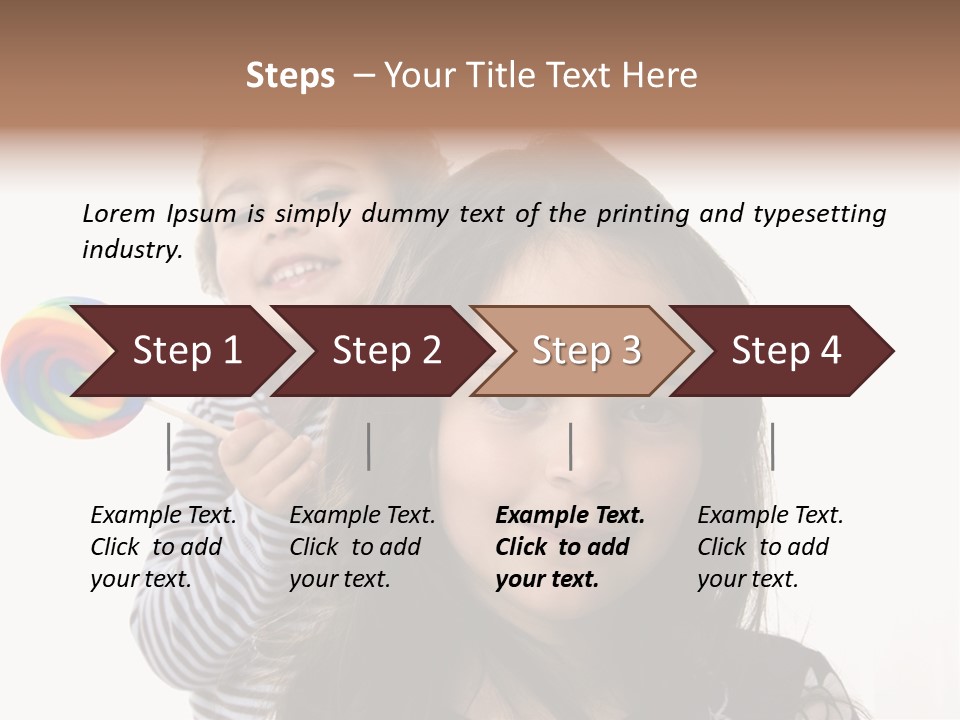 Kids With Lollipop On A White Background PowerPoint Template