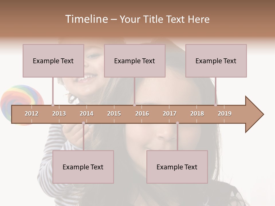 Kids With Lollipop On A White Background PowerPoint Template