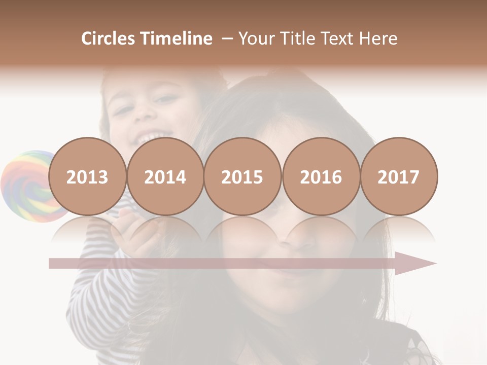 Kids With Lollipop On A White Background PowerPoint Template