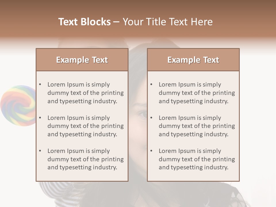 Kids With Lollipop On A White Background PowerPoint Template