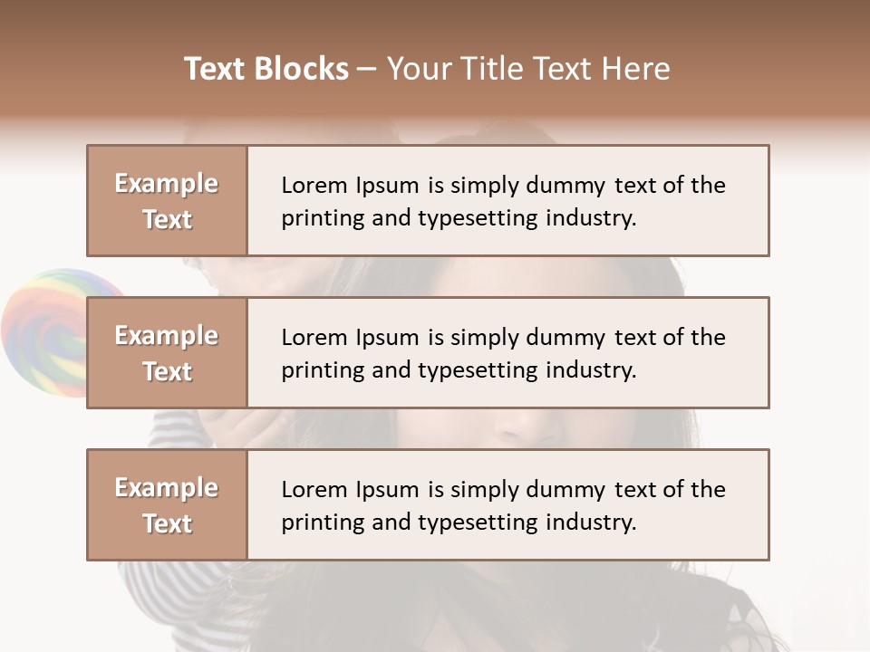 Kids With Lollipop On A White Background PowerPoint Template