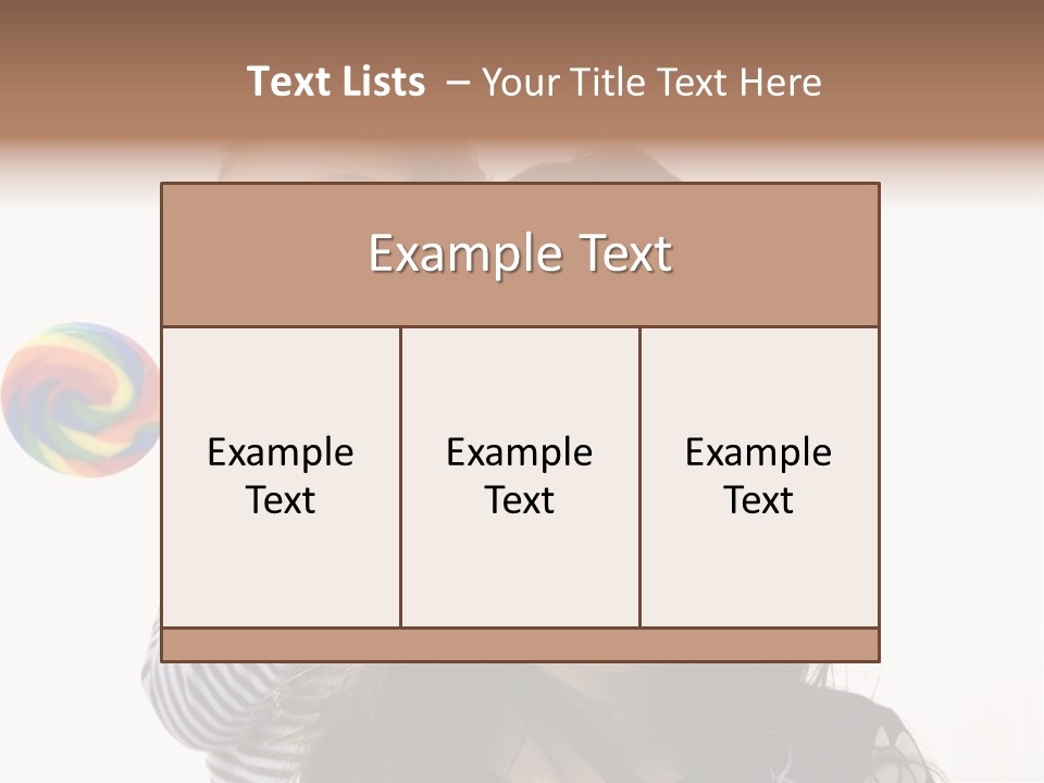 Kids With Lollipop On A White Background PowerPoint Template