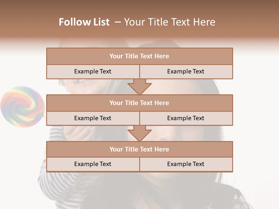 Kids With Lollipop On A White Background PowerPoint Template