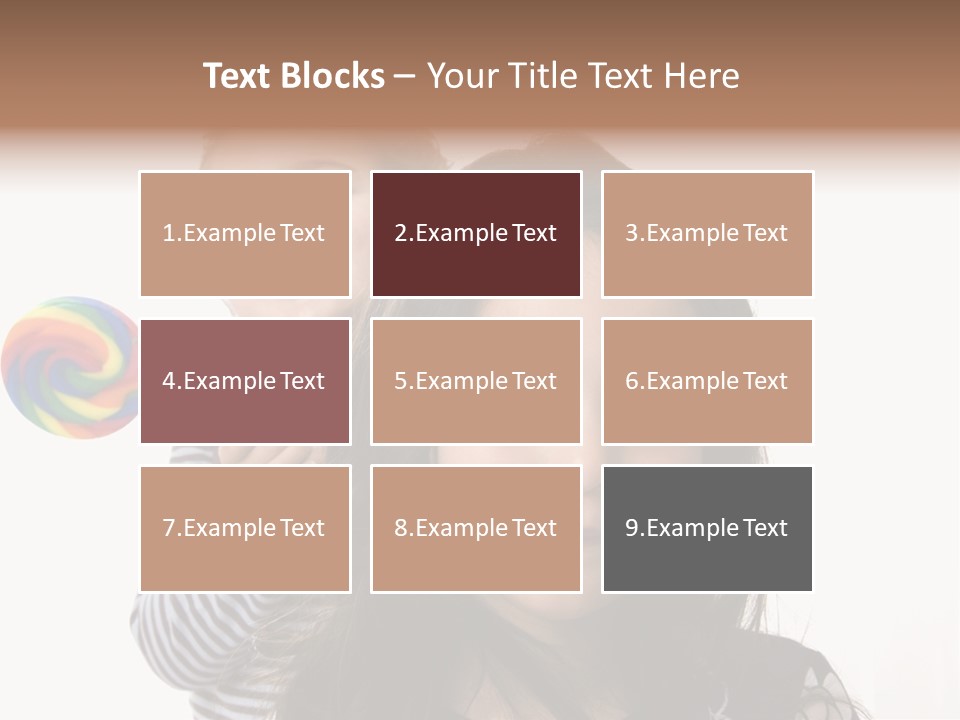 Kids With Lollipop On A White Background PowerPoint Template