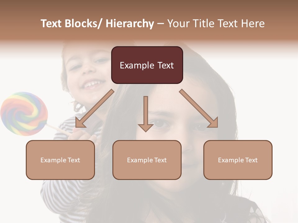 Kids With Lollipop On A White Background PowerPoint Template