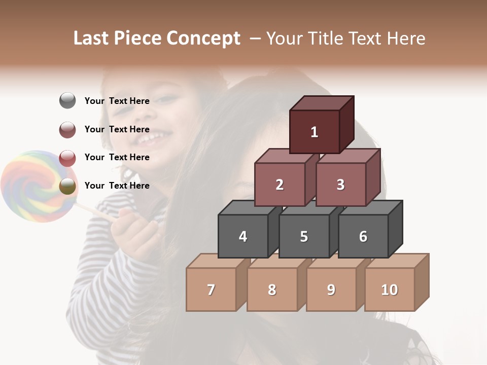 Kids With Lollipop On A White Background PowerPoint Template